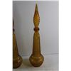 Image 7 : (2) Amber Glass Decanters