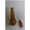 Image 9 : (2) Amber Glass Decanters