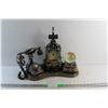Vintage Lamp / Phone / Clock Decor - As Is