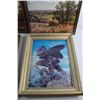 Image 4 : Framed Prints - Country Side View, Eagle and Roster