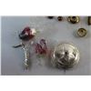 Image 11 : Goblet, Miniature Brass Decorations, Salt & Pepper Shakers, Blue Glass Bowl and Wireless Chime
