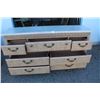Image 7 : ***Bedroom Furniture Set: Bedframe - 60" & Seven Drawer Dresser - 66" x 17" x 35" & (2) End Tables -