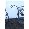 Image 3 : **(2) Outdoor Swivel Rocking Metal Chairs & Hanging Plant Stand