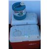Image 1 : ** (2) Coleman Coolers & Storage Tote w/(2) Boot Liners - as is