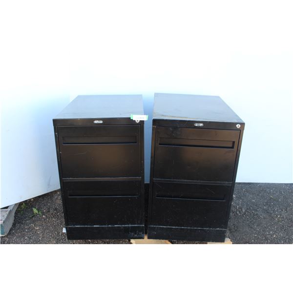** (2) Global Filing Cabinets - 27" x 29" x 18"