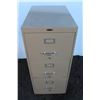 Image 2 : **Cole Steel Brand Metal Three Drawer Filing Cabinet - 40" Tall