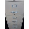 Image 4 : **Cole Steel Brand Metal Three Drawer Filing Cabinet - 40" Tall