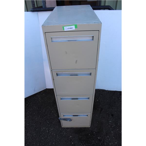** Four Drawer Metal Filing Cabinet - 51" Tall