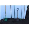 Image 1 : ** Rake, Brace Auger, Hoe, (2) Square Mouth Spades, (2) Tillers