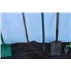 Image 5 : ** Rake, Brace Auger, Hoe, (2) Square Mouth Spades, (2) Tillers