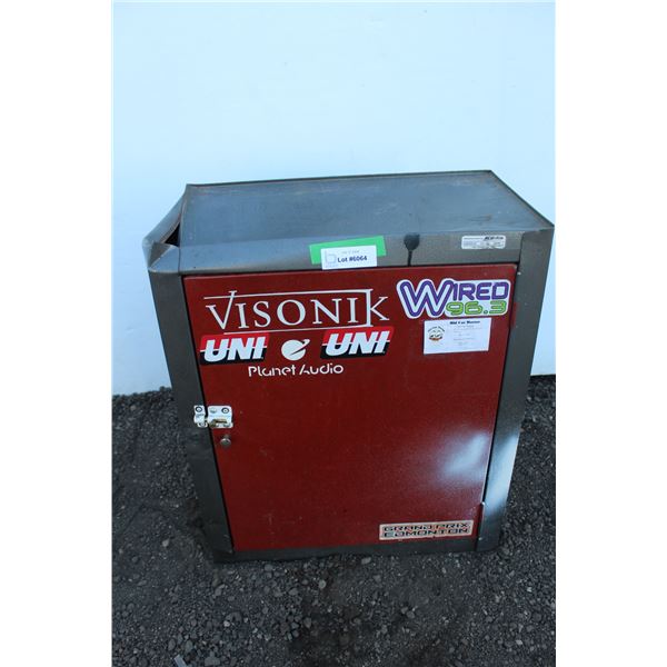 ** Metal Parts Cabinet w/Contents - Some Wear, Damaged Top