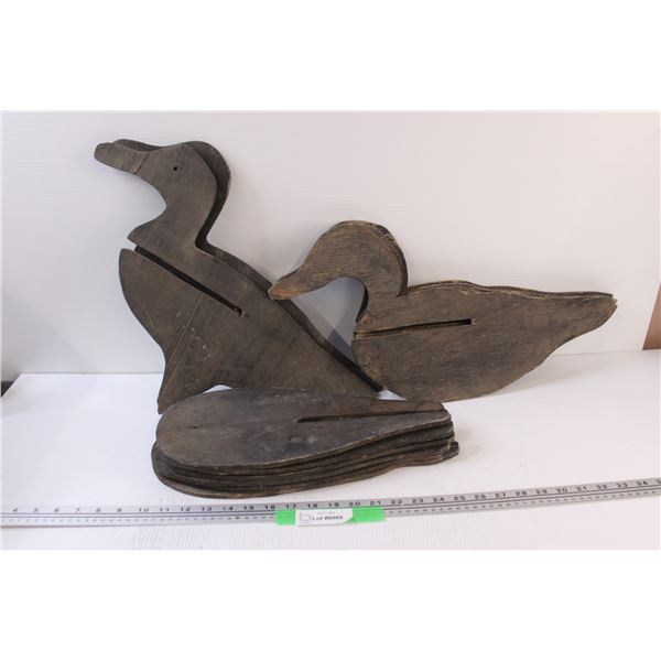 (6) Wood Custom Built Duck Decoys