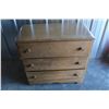 Image 2 : ***Three Drawer Wooden Dresser - 32" x 16" x 30" Tall