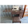 Image 1 : ***Vintage Singer Sewing Machine Cabinet w/ Contents & Stool - as is