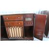 Image 3 : ***Vintage Viking Floor Model Record Player & Radio Cabinet w/8-Tracks, VHS & Contents