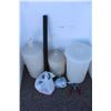 Image 1 : ***(3) Plastic Barrels for Wine/Beer Making Supplies (Capper, Corks, Caps)