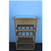 Image 3 : ***Wooden Wheeled Wine Cart - 19" x 15" x 33" Tall - as is