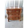 Image 1 : ***Three Drawer Wooden End Table - 25" x 14" x 25" Tall - Some Wear