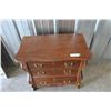 Image 7 : ***Three Drawer Wooden End Table - 25" x 14" x 25" Tall - Some Wear