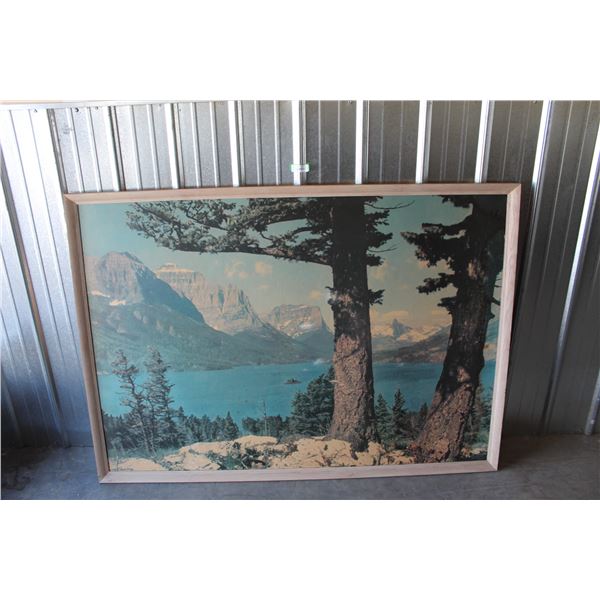 ***Vintage Mountain Scenery Picture - 68" x 48"