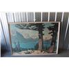 Image 1 : ***Vintage Mountain Scenery Picture - 68" x 48"
