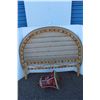 Image 1 : ***Wicker Headboard - 58" Wide x 48.5" Tall & Wing Cheong Fancy Floating Lantern - 20" Tall