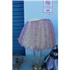 Image 2 : ***Vintage Stained Glass Swag Lamp & Glass w/Tulle Shade Lamp
