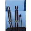 Image 1 : ***(2) Cross Country Wooden Skis w/ Poles