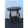 Image 1 : ***Antique Oak Round Entry Table - 29" Tall x 24" Diameter - Some Wear