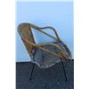 Image 2 : ***Wicker Chair w/ Cushion w/Metal Base - Some Wear