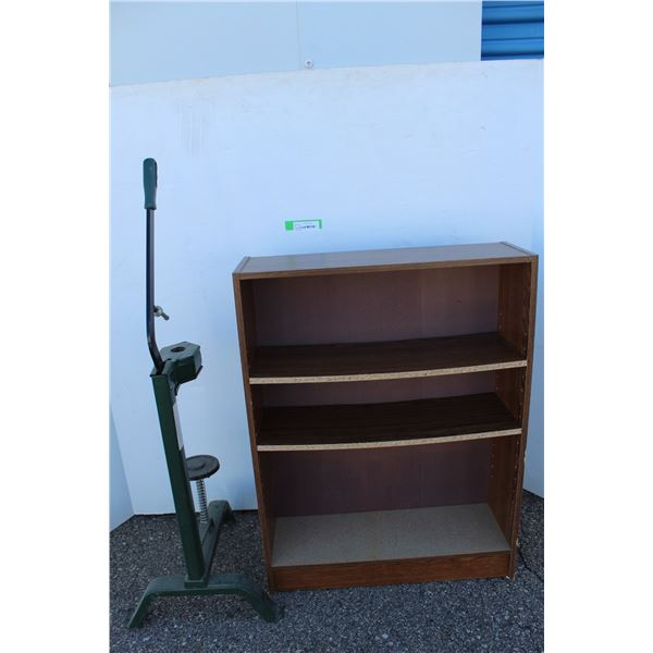 ***Wine/Bottle Capper - as is & Small Book Shelf - 32" Tall - Some Wear, as is