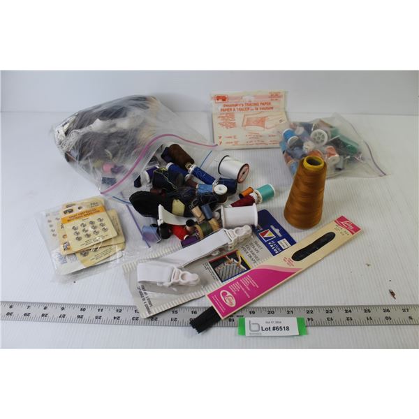 Sewing Supplies - Threads - Snap Fasteners - Zipper - Lace Ribbons