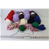 (16) Balls of Yarn - (4) Knitting Needles