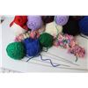 Image 4 : (16) Balls of Yarn - (4) Knitting Needles