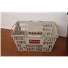 Image 3 : *Plastic Basket w/Handle & Wheels - Plastic Carry Basket