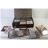 Image 1 : Cassette Case w/ 34 Cassette Tapes - Country - Waltzes - Polka - (7) CDs - ZZ Top - Wide Mouth Mason