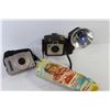 Image 6 : GM Code Reader - Candles - Vintage Brownie Flash Camera - Doilies - Advantix Camera - Small Baking P