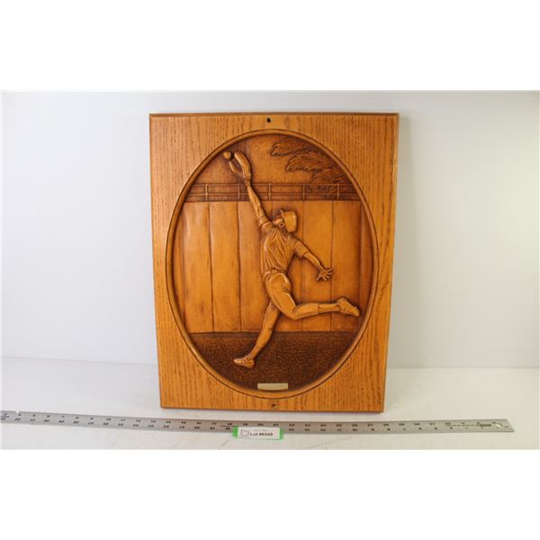 Molded Plastic Baseball Player - Called - The Big Catch (15" x 19")