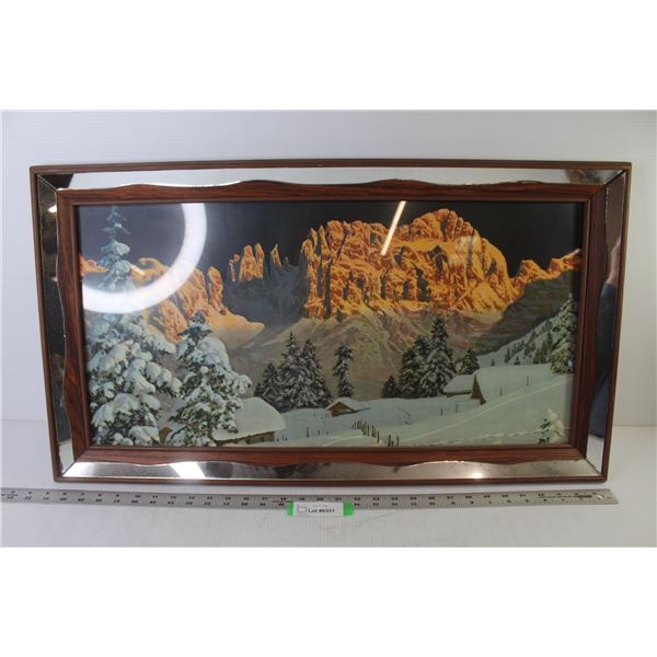 Mirror Framed Mountain Scene (31 1/2" - 17 1/2")