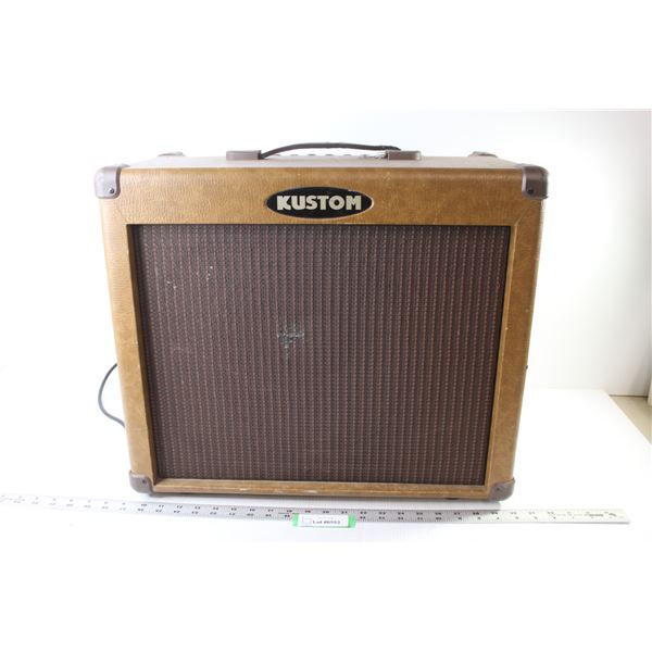 Kustom Amplifier (powers on - as is - front has damage as is handle)