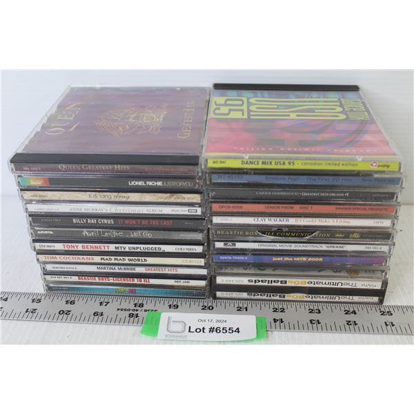 (21) CDs - Beastie Boys 0 Tony Bennet -Dance Mix - Clay Walker - Tom Cochran - Avril Lavigne - Pop 2
