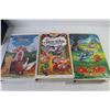 Image 2 : (3) VHS Tapes- Tom & Jerry - Snow White - (6) DVDs - Elvis - Terminator - Charlie Brown - (2) Light-