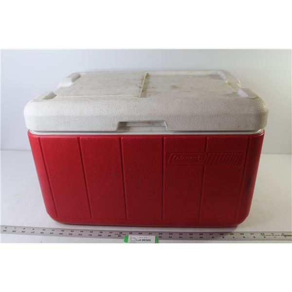 *Coleman Cooler w/Hinged & Flip-open Lid