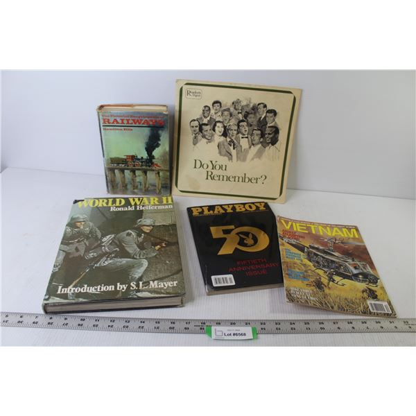 Readers Digest - Vietnam Magazine - World War II Book - Railways Book - Playboy 2004 50th Edition