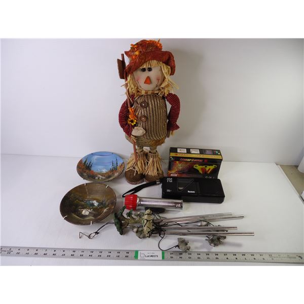 Halloween Decor, Laser Level, Flashlight, Wind Chimes, Cassette Player, Hand Painted Wall Hangers