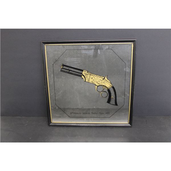 13"x13" Mirror with Winchester Picture
