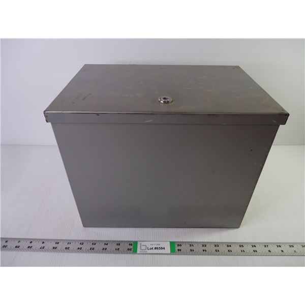 Metal Safety Deposit Box- no key