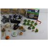 Image 8 : Woven Miniature Home Decor, Black Light Bulbs. Ninja Turtles Rings, Fridge Magnets and Assorted Item