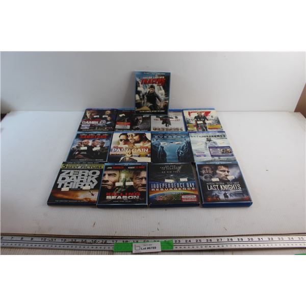 (13) Blue-Ray+DVD Movies - Pain & Gain. World War Z and Sabotage