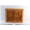 Carved Wood Wall Art - Friendly Goodbye by Kim Murray 19'' x 16''